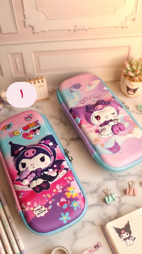 Mini 3D tablet pencil case with Kuromi and Melody designs