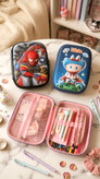 Large tablet pencil case with Kuromi and Labubu designs