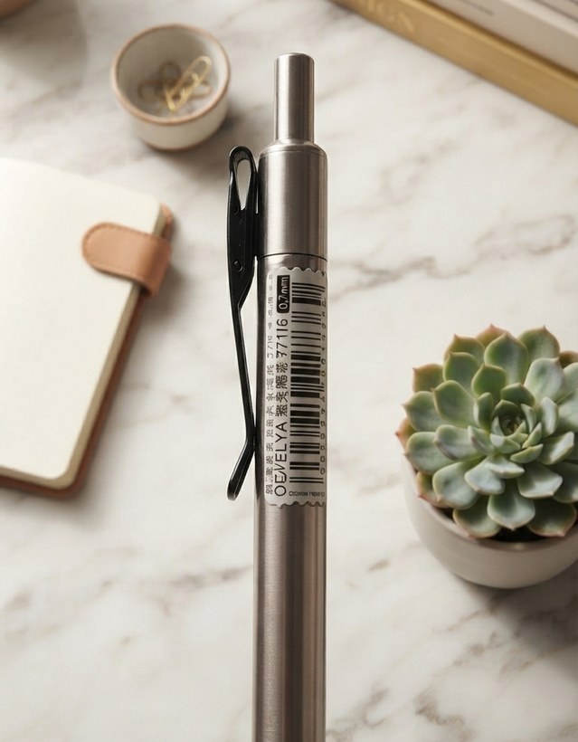 Metallic design mechanical pencil in gray gold and copper colors
